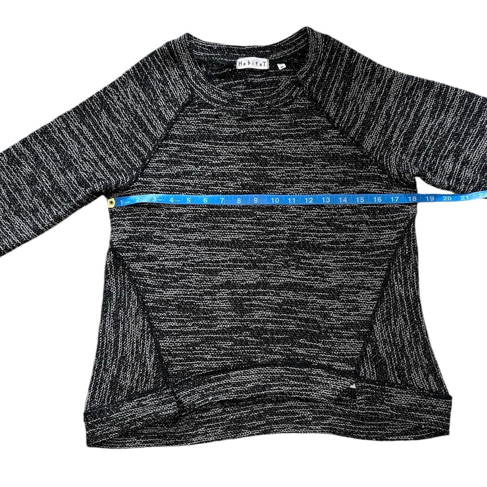 Habitat crew neck knit sweater black white gray knit XS - Picture 11 of 11